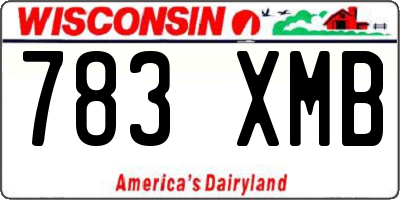 WI license plate 783XMB