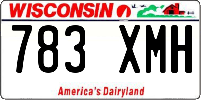 WI license plate 783XMH
