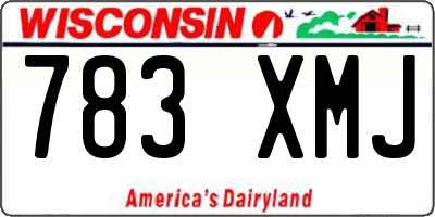 WI license plate 783XMJ