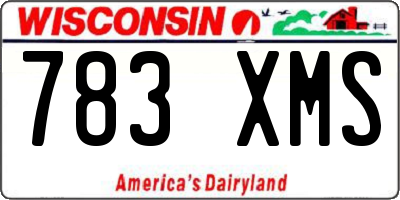 WI license plate 783XMS