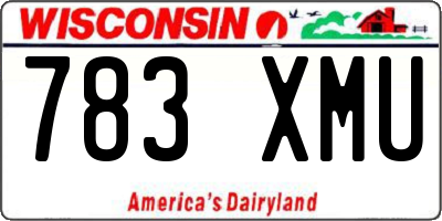 WI license plate 783XMU