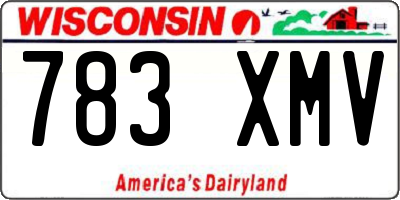 WI license plate 783XMV