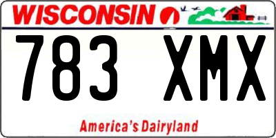 WI license plate 783XMX