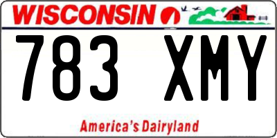 WI license plate 783XMY