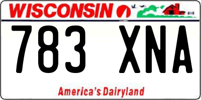 WI license plate 783XNA