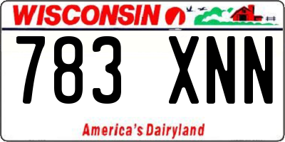WI license plate 783XNN
