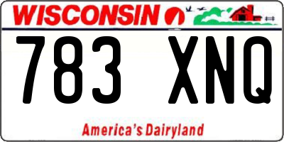 WI license plate 783XNQ