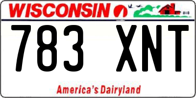 WI license plate 783XNT