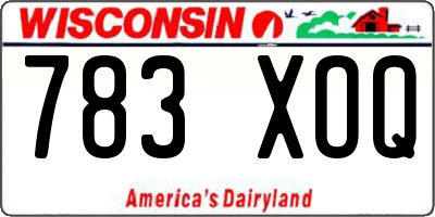WI license plate 783XOQ