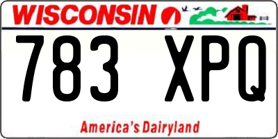 WI license plate 783XPQ