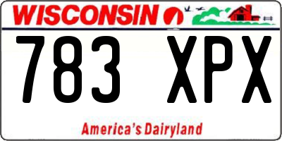 WI license plate 783XPX