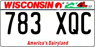 WI license plate 783XQC