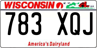 WI license plate 783XQJ