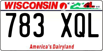 WI license plate 783XQL