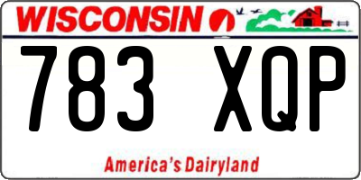 WI license plate 783XQP
