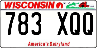 WI license plate 783XQQ
