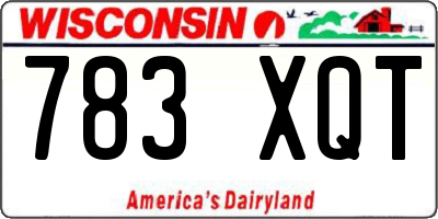 WI license plate 783XQT