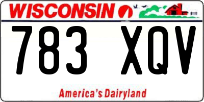 WI license plate 783XQV