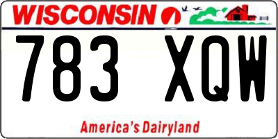 WI license plate 783XQW