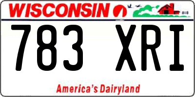 WI license plate 783XRI
