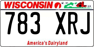 WI license plate 783XRJ