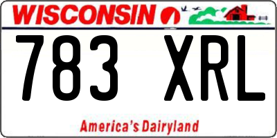 WI license plate 783XRL