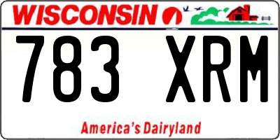 WI license plate 783XRM