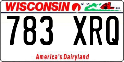 WI license plate 783XRQ