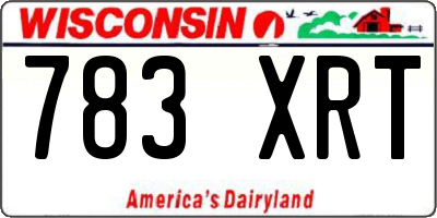 WI license plate 783XRT
