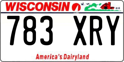 WI license plate 783XRY