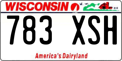 WI license plate 783XSH