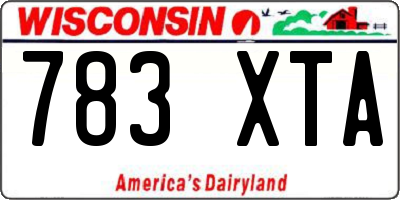 WI license plate 783XTA