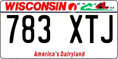 WI license plate 783XTJ