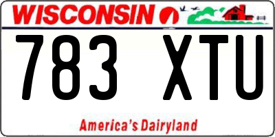 WI license plate 783XTU