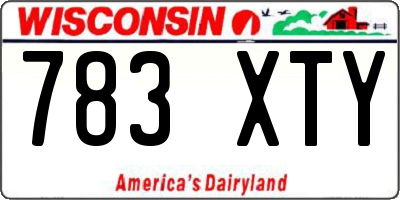 WI license plate 783XTY