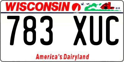 WI license plate 783XUC