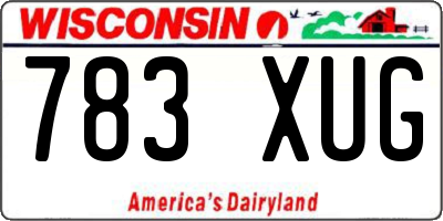 WI license plate 783XUG