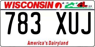 WI license plate 783XUJ
