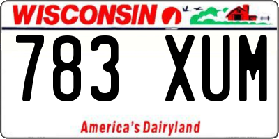 WI license plate 783XUM
