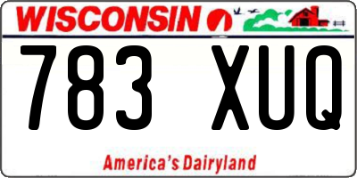 WI license plate 783XUQ
