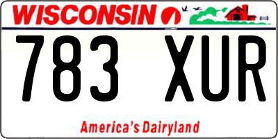 WI license plate 783XUR
