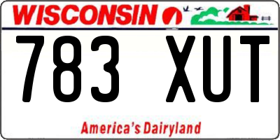 WI license plate 783XUT