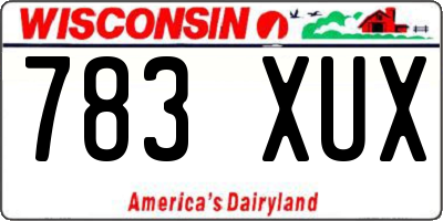 WI license plate 783XUX