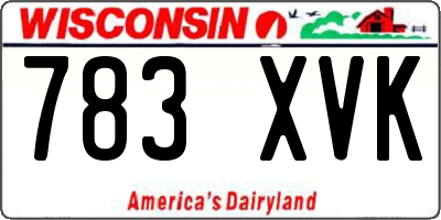 WI license plate 783XVK