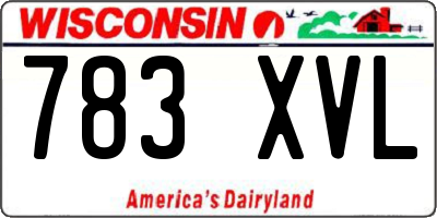 WI license plate 783XVL