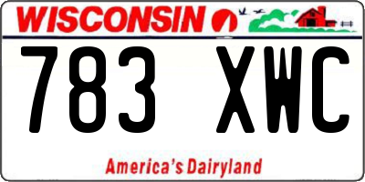 WI license plate 783XWC