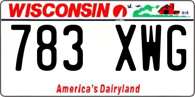 WI license plate 783XWG