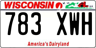 WI license plate 783XWH