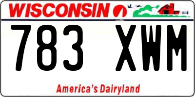 WI license plate 783XWM