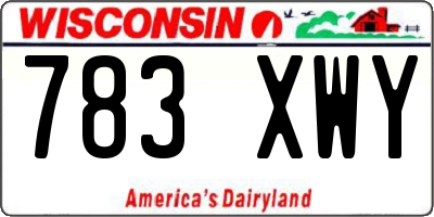 WI license plate 783XWY